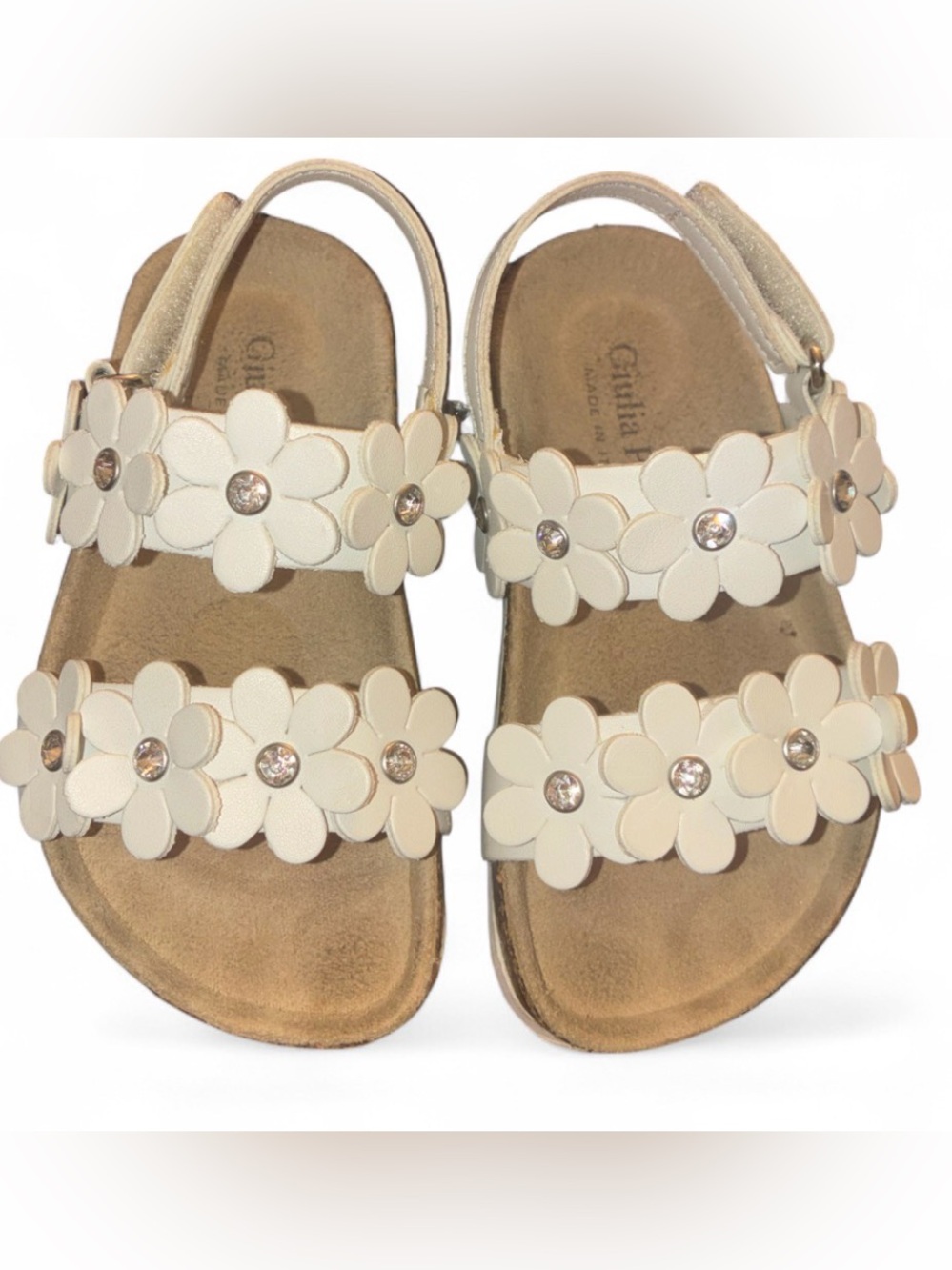 Giulia Palai Made in Italy Toddler Girls Floral Sandals Size 9